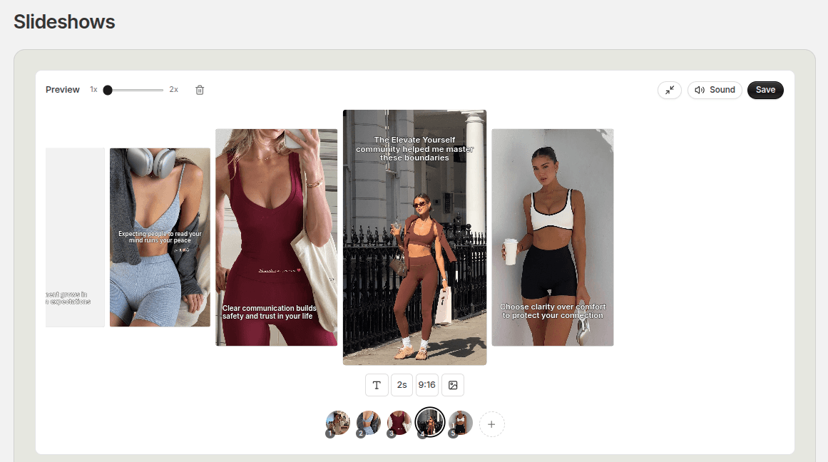 end-to-end slideshow workflow from assets to editing to scheduling