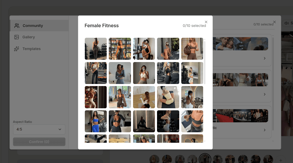 set of distinctive AI-generated slideshow images for a TikTok post