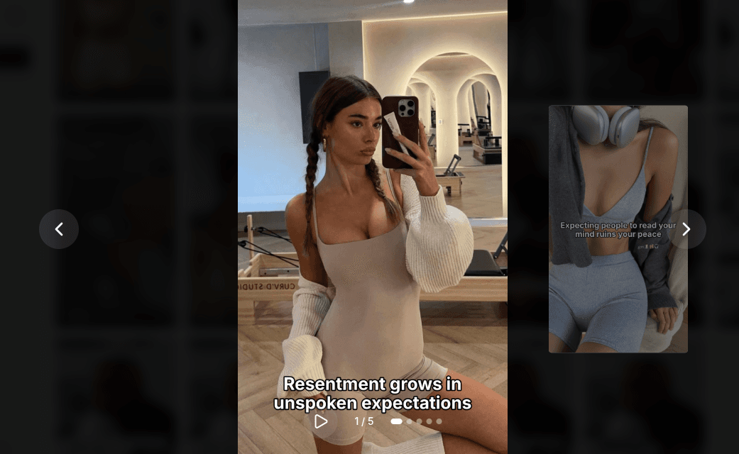 first TikTok slideshow frame with a sharp hook and bold text placement