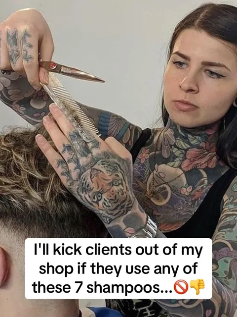 TikTok slideshow cover: Shampoo warnings from a stylist