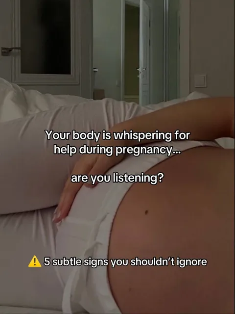 TikTok slideshow cover: Subtle signs during pregnancy