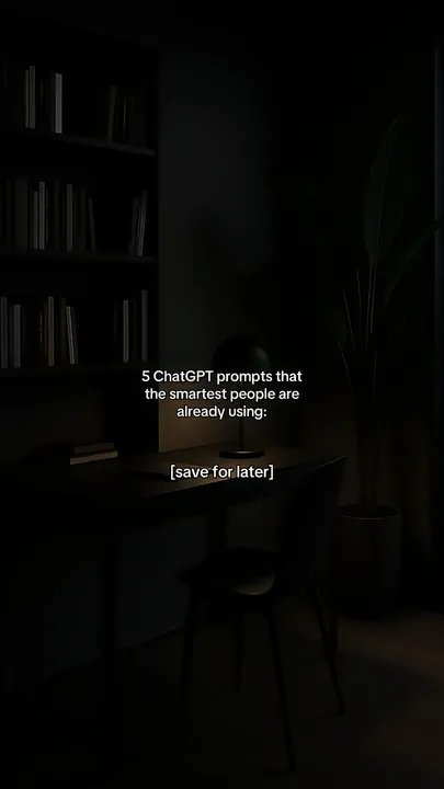 TikTok slideshow cover: 5 ChatGPT prompts