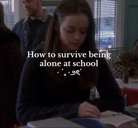 TikTok slideshow cover: How to survive being alone at school