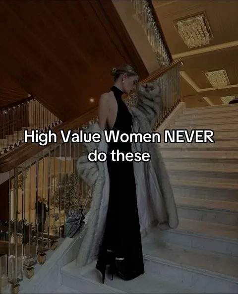 TikTok slideshow cover: High Value Women NEVER do these