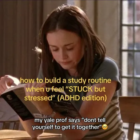 TikTok slideshow cover: How to build a study routine (ADHD edition)