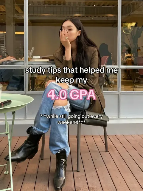 TikTok slideshow cover: Study tips for a 4.0 GPA