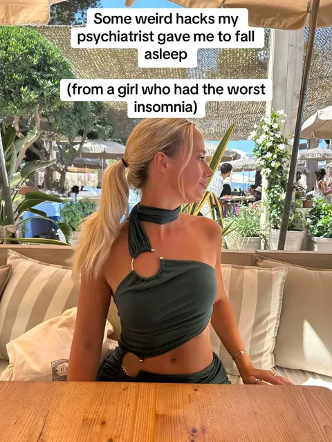 TikTok slideshow cover: Hacks to fall asleep