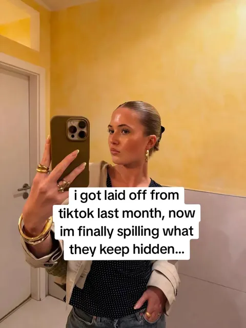TikTok slideshow cover: I got laid off from TikTok last month...