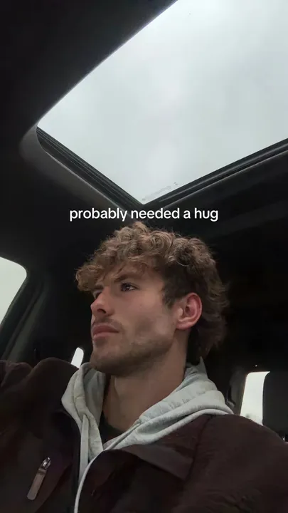 TikTok slideshow cover: Probably needed a hug