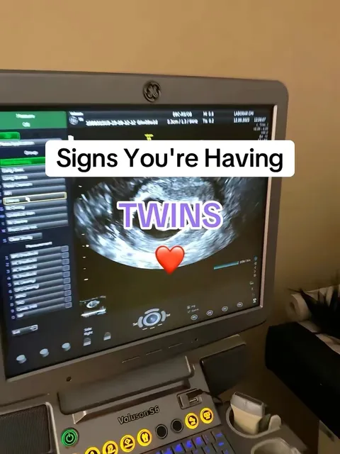 TikTok slideshow cover: Signs You're Having TWINS