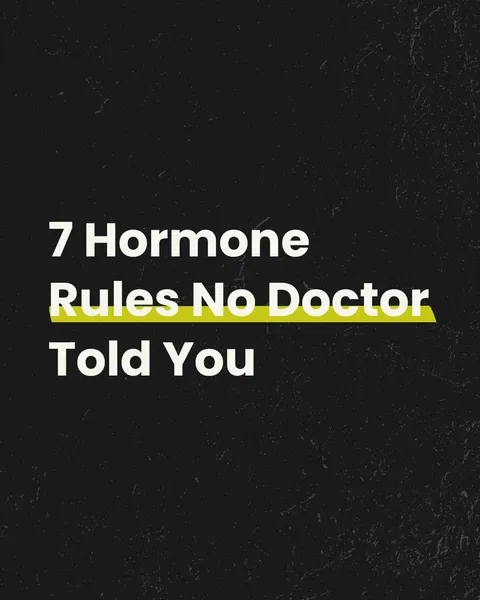 TikTok slideshow cover: 7 Hormone Rules No Doctor Told You