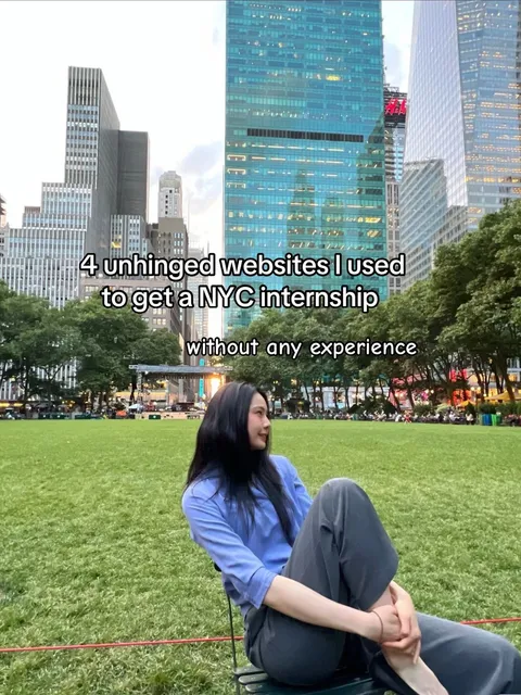 TikTok slideshow cover: NYC Internship Websites