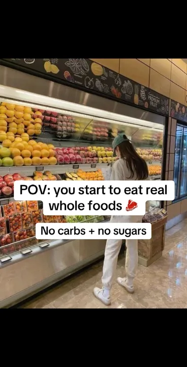 TikTok slideshow cover: Eating real whole foods