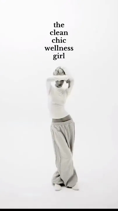 TikTok slideshow cover: the clean chic wellness girl