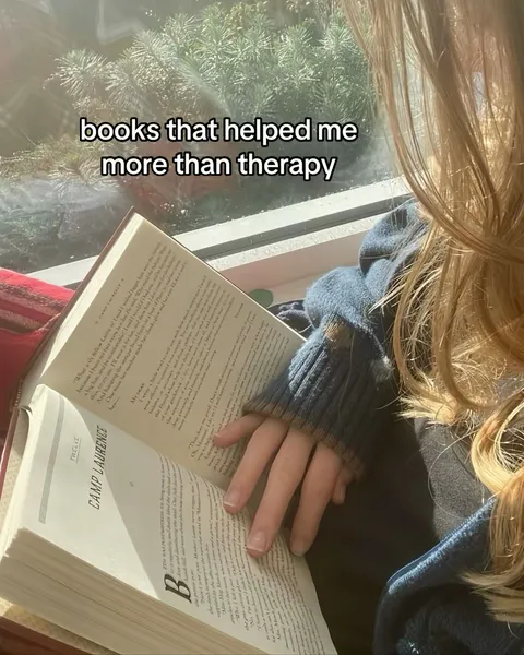 TikTok slideshow cover: Books that helped me more than therapy