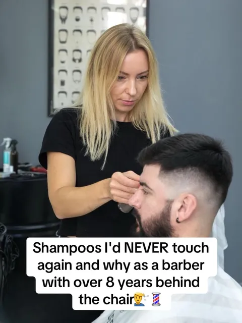 TikTok slideshow cover: Shampoo recommendations from a barber