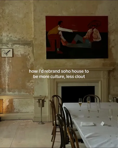 TikTok slideshow cover: how i'd rebrand soho house to be more culture, less clout