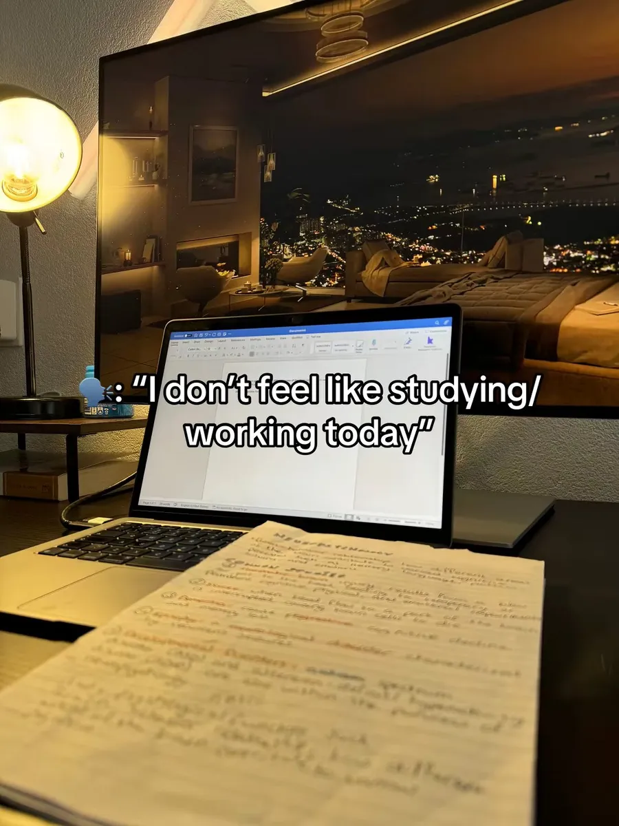 Cover der TikTok-Slideshow „"I don't feel like studying/working today"“ von @studyw.tok