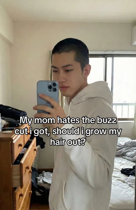 TikTok slideshow cover: Haircut Dilemma