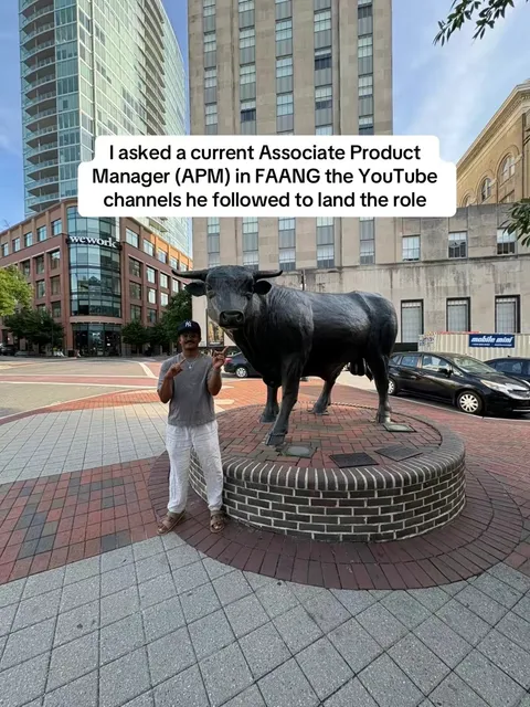TikTok slideshow cover: YouTube channels for APM roles