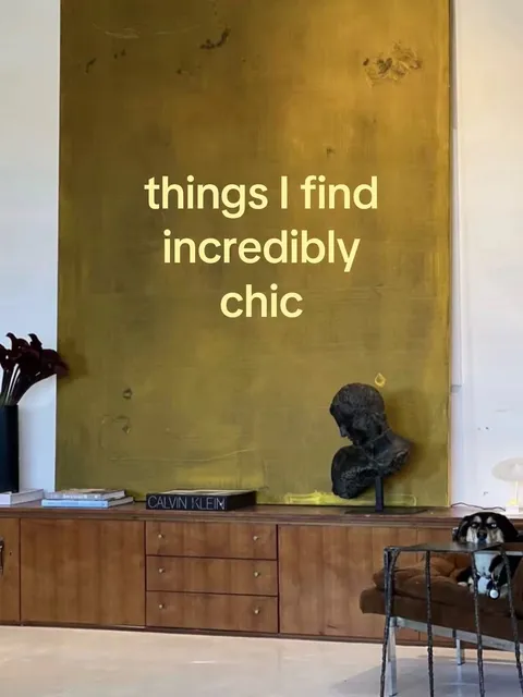 TikTok slideshow cover: Things I find incredibly chic