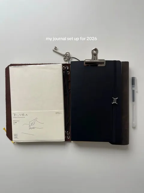 TikTok slideshow cover: My journal set up for 2026