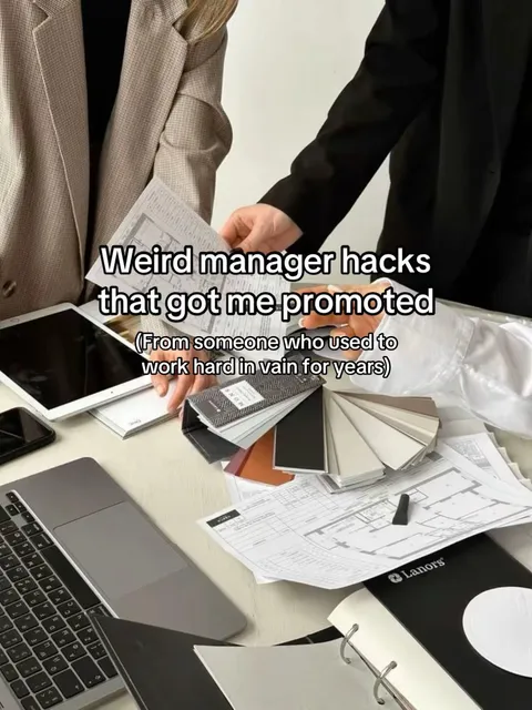 TikTok slideshow cover: Weird Manager Hacks
