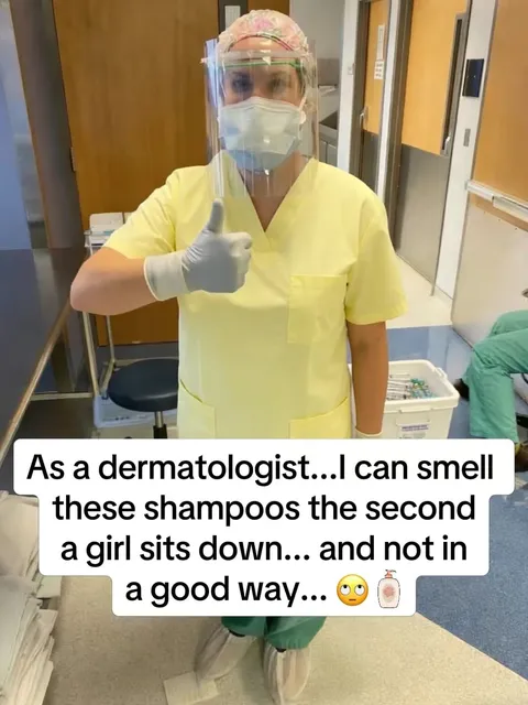 TikTok slideshow cover: Dermatologist shampoo warning