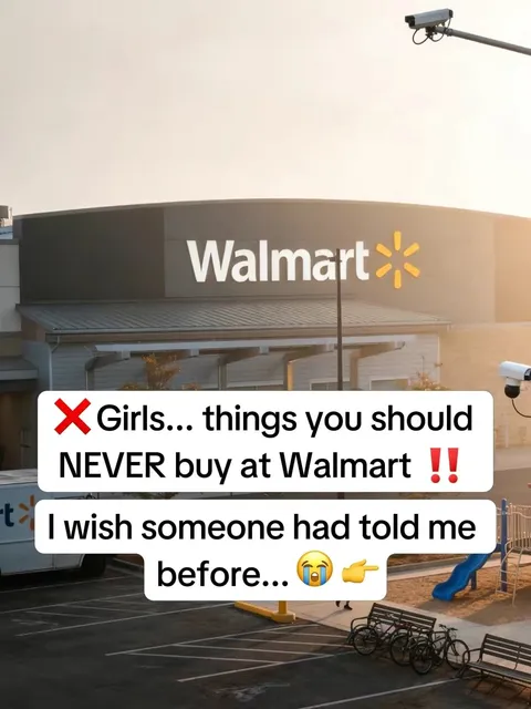 TikTok slideshow cover: Girls... things you should NEVER buy at Walmart !! I wish someone had told me before... 😭👆