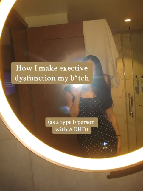 TikTok slideshow cover: Managing executive dysfunction with ADHD