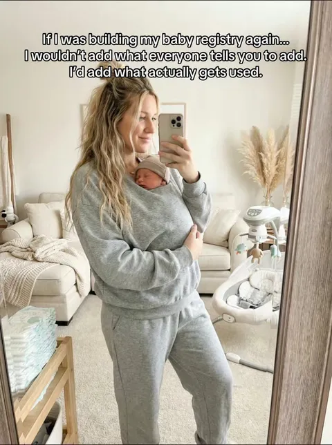 TikTok slideshow cover: Baby Registry Advice