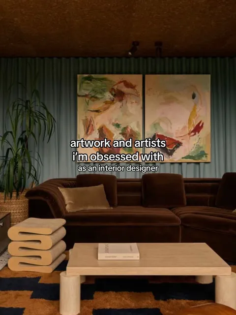TikTok slideshow cover: Artwork and artists I'm obsessed with as an interior designer