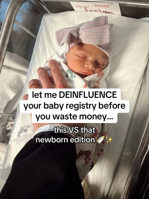 TikTok slideshow cover: Baby registry deinfluence edition