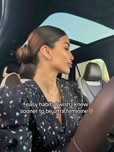 TikTok slideshow cover: Easy habits I wish I knew sooner to be ultra feminine
