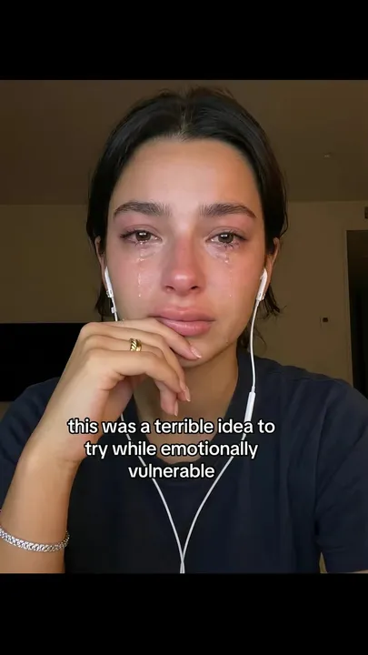 TikTok slideshow cover: this was a terrible idea to try while emotionally vulnerable