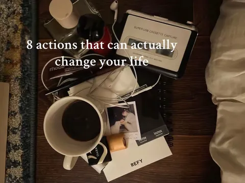 TikTok slideshow cover: 8 actions that can actually change your life