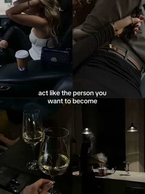TikTok slideshow cover: Act like the person you want to become