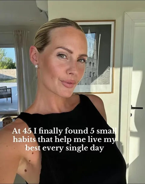 TikTok slideshow cover: 5 small habits for living your best life at 45