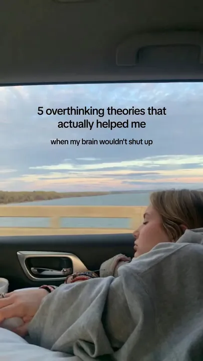 TikTok slideshow cover: 5 overthinking theories that actually helped me