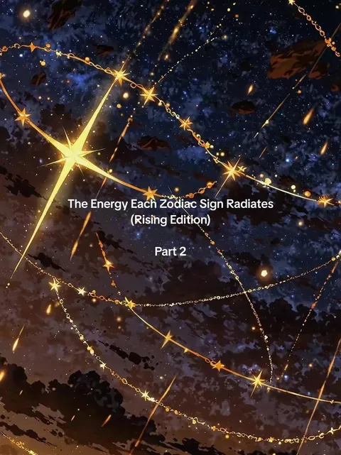 TikTok slideshow cover: The Energy Each Zodiac Sign Radiates (Rising Edition) Part 2