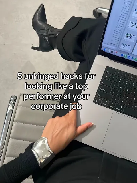 TikTok slideshow cover: 5 unhinged hacks for looking like a top performer