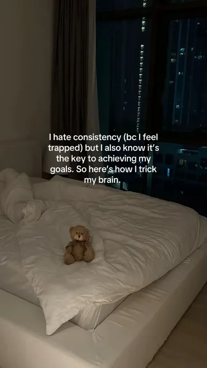 TikTok slideshow cover: Teddy bear on a bed