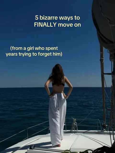 TikTok slideshow cover: 5 Bizarre Ways to Move On