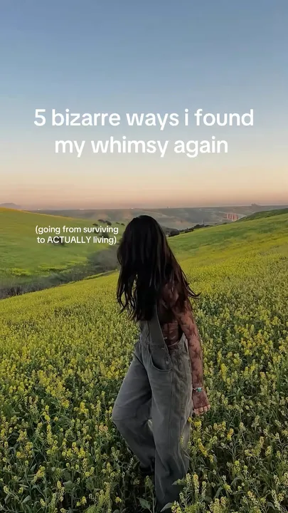 TikTok slideshow cover: 5 bizarre ways I found my whimsy again