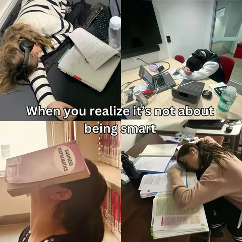 TikTok slideshow cover: When you realize it's not about being smart