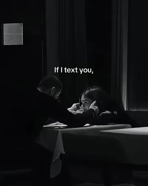 TikTok slideshow cover: If I text you