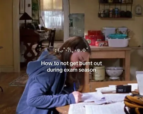 TikTok slideshow cover: How to not get burnt out during exam season