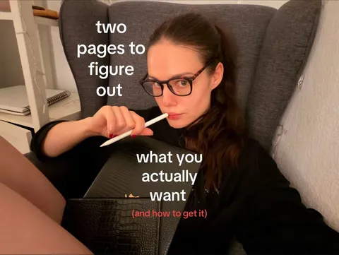 TikTok slideshow cover: Two pages to figure out what you actually want