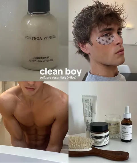 TikTok slideshow cover: Clean Boy Selfcare Essentials