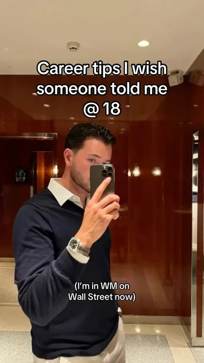 TikTok slideshow cover: Career tips for 18-year-olds
